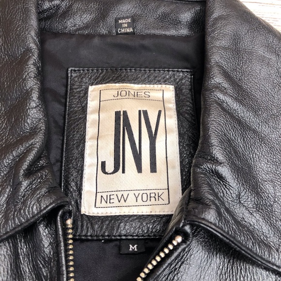 Jones New York Black Leather Jacket - Picture 12 of 16